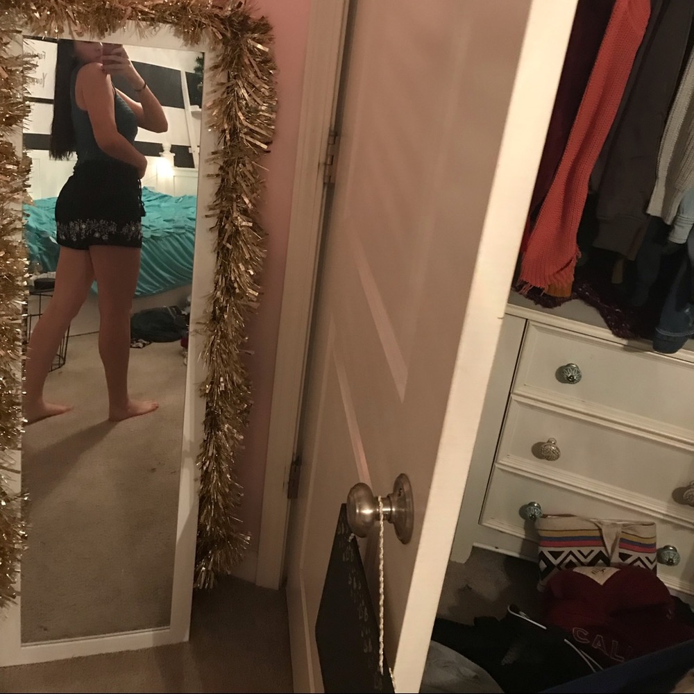 Black flowy shorts